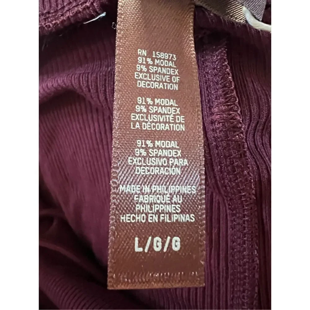 Skims Women's Maroon Wine Soft Lounge Boxer Short Size Large NWT - Picture 4 of 5